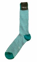 COLE HAAN Dress SOCKS Striped GREENHOUSE One Size GREEN/ WHITE - $43.94