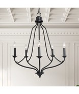 Chandelier 5-light French Country Empire Candle Dining Room Lighting D24... - $206.01