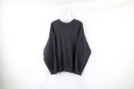 Vintage 90 Streetwear Mens Size Large Faded Blank Crewneck Sweatshirt Black USA - £36.13 GBP