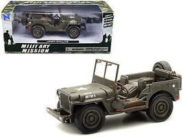 Jeep Willys U.S.A. Army Green 1/32 Diecast Car New Ray - £15.27 GBP