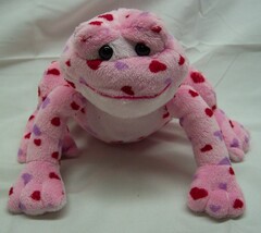 Ganz Webkinz Pink Love Frog With Hearts 8&quot; Plush Stuffed Animal Toy - £11.87 GBP