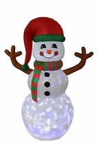 6 Foot Tall Christmas LED Inflatable Snowman with Twinkle Lights Yard Decoration - £52.77 GBP