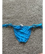 Hula Honey Women Solid blue Side Tie Swim Buttom Bikin Size Small Beach ... - $10.59 CAD