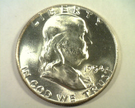 1954 Franklin Half Dollar Choice Uncirculated / Gem Ch. Unc. / Gem Nice Original - £25.28 GBP