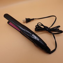 Conair Flat Iron 3/4&quot; Ceramic Hair Straightener Black Pink Dual Voltage CS4VCSRB - £13.54 GBP