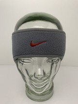 Nike Swoosh Fleece Headband Gray, Red Accents Ear Warmer Unisex One Size - $19.75