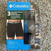 Columbia Men&#39;s 3 Pack Multicolor High Performance Stretch Boxer Briefs S... - £18.29 GBP