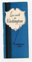 Live Well in Washington DC at Moderate Cost Apartment House Brochure 1920&#39;s - £37.98 GBP