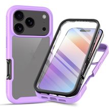 Case for iPhone 17 (Color: Purple) Built-in Screen Protector Clear Hard ... - $46.00