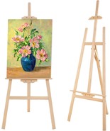 Falling in Art Easel Stand for Painting Adjustable Wooden Easels for Pai... - $77.12 CAD