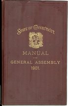 1901 Connecticut State Manual General Assembly History Government Constitution - £23.53 GBP