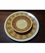 Taylor Smith Atomic Onion Honey Gold 12&#39;&#39; Serving Platter 7.5&#39;&#39; Dip Soup... - £24.36 GBP