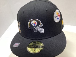 Pittsburgh Steelers  New Era 2022 Sideline 59FIFTY Historic Fitted Hat 7 New - £31.15 GBP