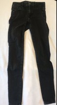 Old Navy Womens Rock Star  Super Skinny Sz 2 Stretch  Black Mid Rise Denim Jeans - £6.26 GBP