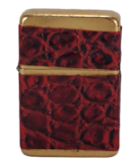 Vintage Storm King Windproof Lighter Untested Red Leather Collector&#39;s Piece - $15.22