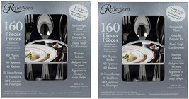 Reflections Heavyweight &quot;Looks Like Silver&quot; Disposable Flatware, 160 Piece (Pack - £55.31 GBP