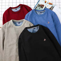 Sweater Men Autumn And Winter Plus Velvet Thickening Base - £40.52 GBP+