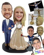 Personalized Bobblehead Dream like couple wearing outstanding princess dress and - £124.69 GBP