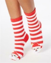 Womens Socks Christmas Critter w/ Santa Hat Red White Charter Club $10 -... - $2.69