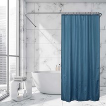 Tahitian Blue Extra Long Shower Curtain Polyester 12 Rings 79&quot;L x 71&quot;W - $29.99