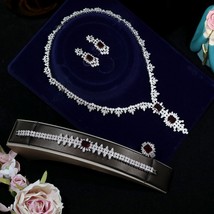 Fashion Women&#39;s Jewelry Set Zircon Luxury Dubai Bridal Wedding Wedding Accessori - £92.59 GBP