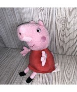 NEW Peppa Pig Plush Toy Stuffed 7” Hasbro Red Dress Stuffed Animal  EUC - €7,76 EUR