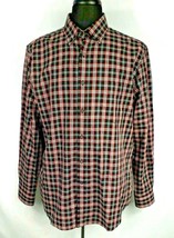 Club Room Mens Dress Shirt Size Large Black/Red Striped Long Sleeve Casu... - £13.54 GBP