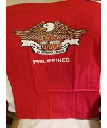 Biker red tee shirt with H-D Logo-Philippines on a XL shirt - £19.55 GBP