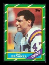 Vintage 1986 TOPPS Football Trading Card #300 JOEY BROWNER Minnesota Vikings - £3.93 GBP