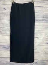 Bob Mackie Black Maxi Pencil Side Slit Skirt Womens Size 8 Elastic Waist... - $18.00