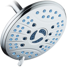 AquaCare High-Pressure 6-setting 7-inch Rainfall Shower Head / All Chrome Finish - $34.99