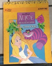 Rare Disney ( Lewis Carroll ) Alice in Wonderland: Grin Activity Pad -no... - $98.00
