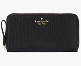 Kate Spade Chelsea Large Continental Wallet Black Nylon ZipAround KC631 NWT $199 - £50.42 GBP
