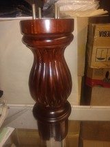 New Solid Wood pedestal Round 20&quot; Tall Mahogoney Finish - £18.68 GBP