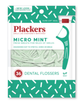 Plackers Micro Mint Fresh Breath Flossers, Mint Flavored, 36 Ct - £7.24 GBP