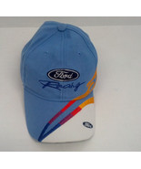 Ford racing baseball cap hat light blue with flames adjustable back unis... - $375.38 MXN