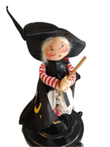  Flying Witch  W/ Broom &amp; Tag By Annalee 19&quot; Movbilitee Dolls,Inc - £54.60 GBP