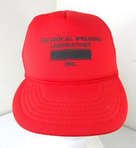 Vintage Technical Welding Laboratory INC. Hat Mesh Trucker Cap Red Snapback - $14.80