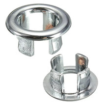 2x Bathroom Basin Sink Spares Overflow Cover Tidy Trim Replacement Chrome - $7.99