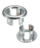 2x Bathroom Basin Sink Spares Overflow Cover Tidy Trim Replacement Chrome - $145.93 MXN