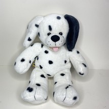 Dalmatian Plush Dog Build A Bear BAB Stuffed Animal Black White Spots Collar 15&quot; - £13.59 GBP