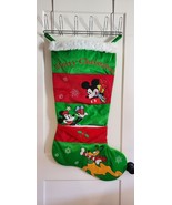 Disney Licensed Mickey Merry Christmas 3&#39; Stocking! 3 Front Pockets! - $26.11