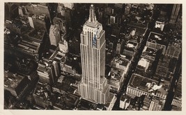 Postcard Empire State Building From The Air RPPC Aerial View - £3.91 GBP