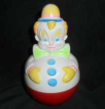 Vintage 1977 Banitoy Roly Poly Baby Circus Clown Plastic Chime Rattle Antique - £14.86 GBP