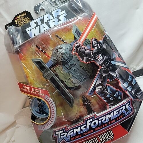 Darth Vader Star Wars Transformers Crossovers Tie Advanced Hasbro Figure New - $22.97