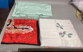 Set Of 2 Women’s Scarves And 1 Purple Flower Handkerchief - $13.65 CAD