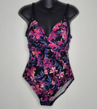 Calvin Klein Womens Size 12 One Piece Bathing Swimsuit Tropical Floral P... - £18.80 GBP