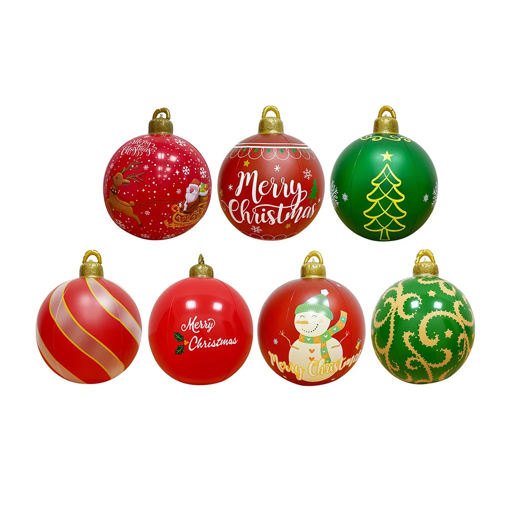 60cm Inflatable Decorated Ball Waterproof Christmas PVC Inflatable Toy Ball - £7.37 GBP+