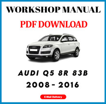 Audi Q5 8R 83B 2008 2009 2010 2011 2012 2016 SERVICE REPAIR WORKSHOP MANUAL - £6.20 GBP