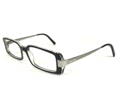 Salvatore Ferragamo Eyeglasses Frames 2636-B 137 Black Clear Silver 52-15-135 - £51.28 GBP